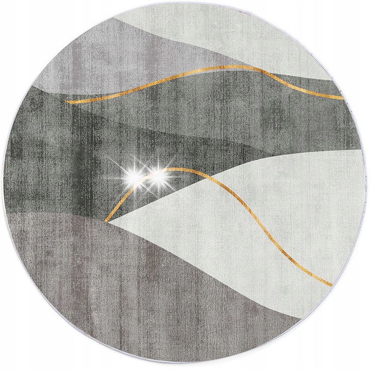 Кръгъл килим Ново, 200x200см, противоплъзгащ, многоцветен, 8мм дебелина