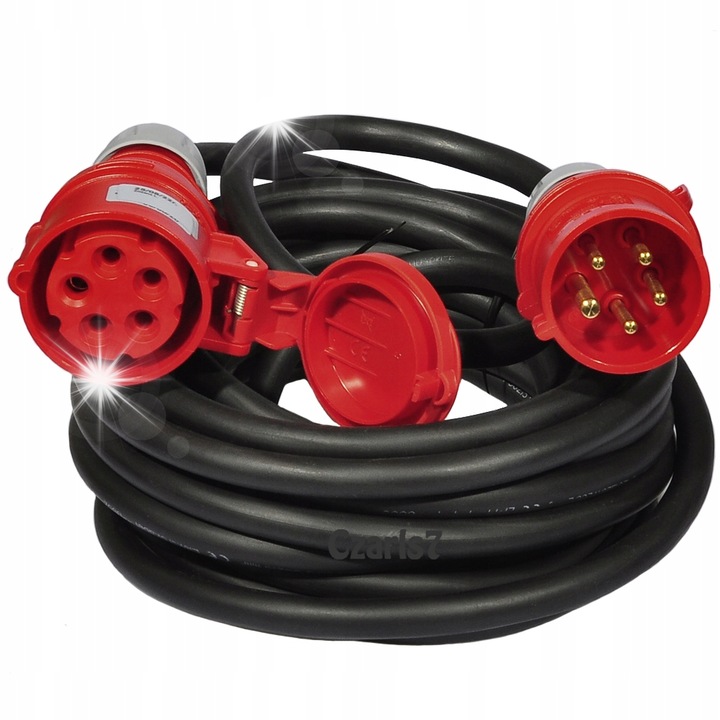 Удължител 5x2,5mm, Jonex, 20м, IP44, 400V, черен