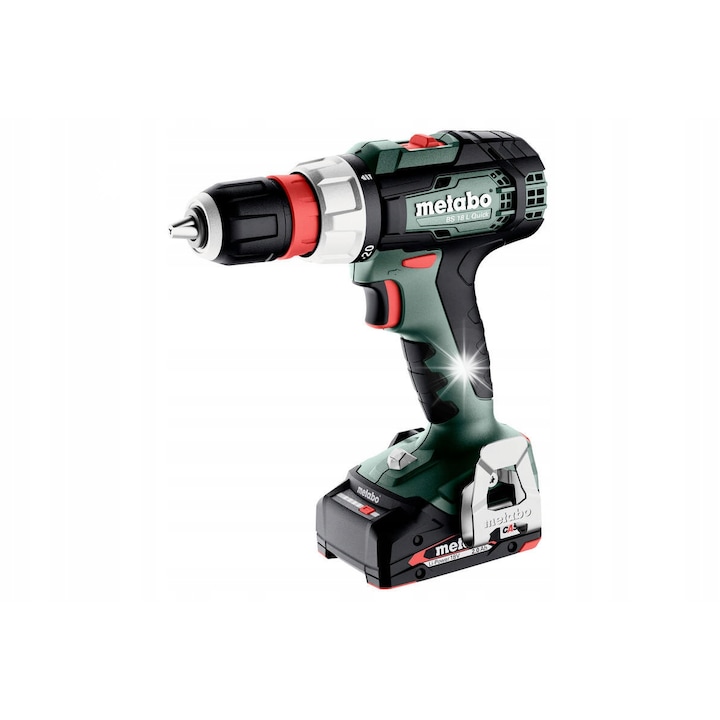 Акумулаторна бормашина Metabo BS 18 L Quick, 2 x 2,0Ah, 60/26Nm, LED, 18V