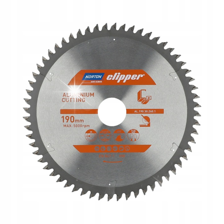 Vágótárcsa alumíniumhoz Norton Clipper 255x30mm, 80T, TCG Fekete