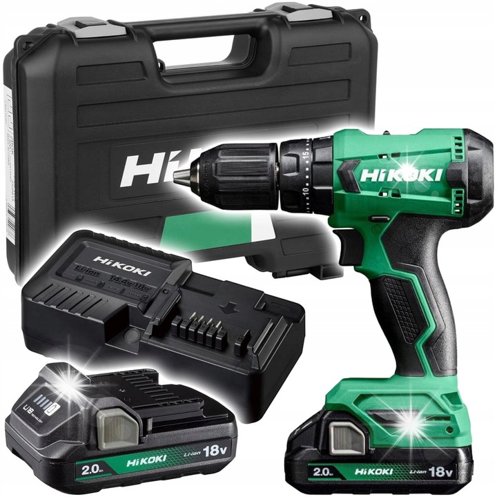 Акумулаторна ударна бормашина/винтоверт Hikoki DV18DAWCZ, 2 батерии 18V 2,0Ah, куфар, 50Nm, 173mm
