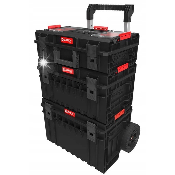 Qbrick ONE 2.0 moduláris szerszámosláda készlet, 3 méret, magas mobilitás, 15,5l, 38l, 52l kapacitás