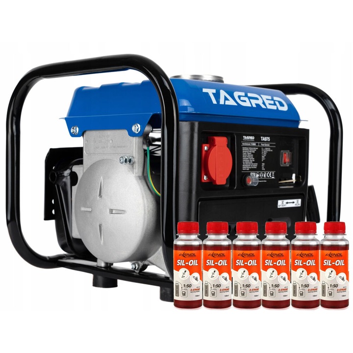Generator electric TAGRED TA975 1,5kW, 4L, 6x ulei 100ml, portabil