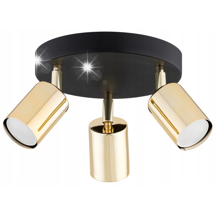 Плафониера метална Spot GU10, черна или бяла, размери 10-14x20см, пълен комплект