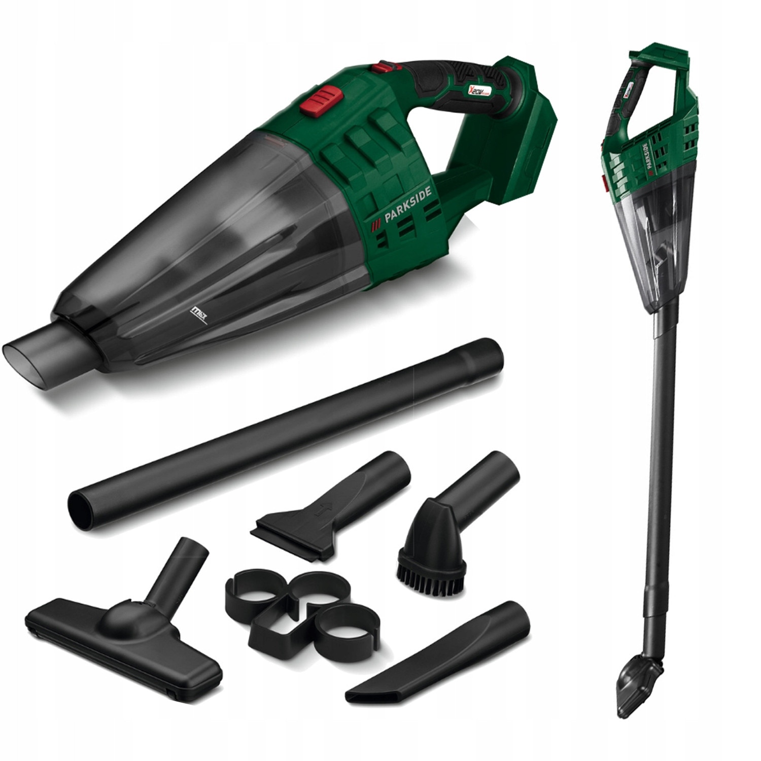 Aspirator portabil PARKSIDE PHSSA 20-Li, 20V, 400ml, 44,7x11,8x14cm, set cu accesorii