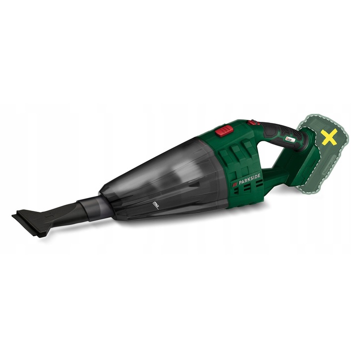 Аспиратор за кола Parkside PHSSA 20V, 2 в 1, 4 дюзи, 44.7x11.8x14см, 650мл