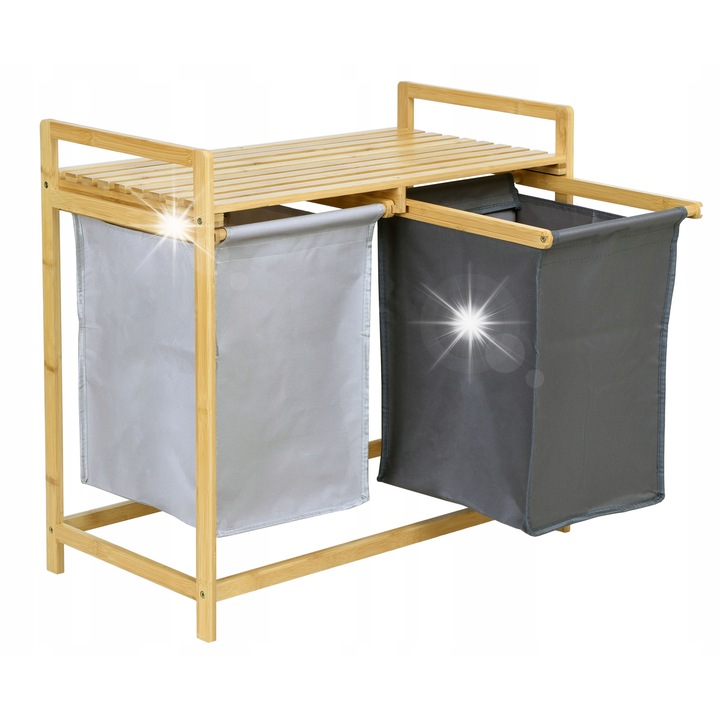 Кош за пране или играчки Gockowiak HANOI, 2 отделения, 80л, 70x36,5x67см, многоцветен