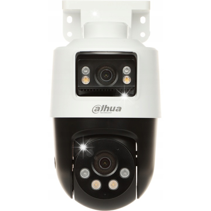 Външна IP камера за наблюдение DAHUA PT, 1080p, Smart Dual Light, бял + черен, 110x159x210mm
