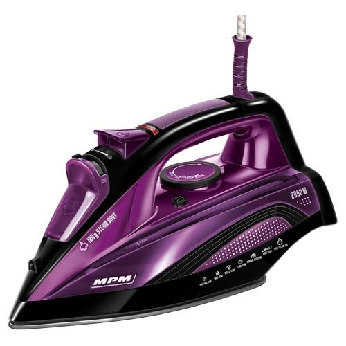 Fier de calcat cu abur MPM MZE-21/RS, 2400-2800W, ceramica, 400ml, functie verticala
