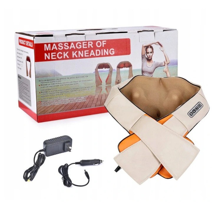 Shiatsu masszírozó nyakra, hátra és lábakra, Sternhoff, 2 masszázsfej, fűtés funkció, teljes készlet