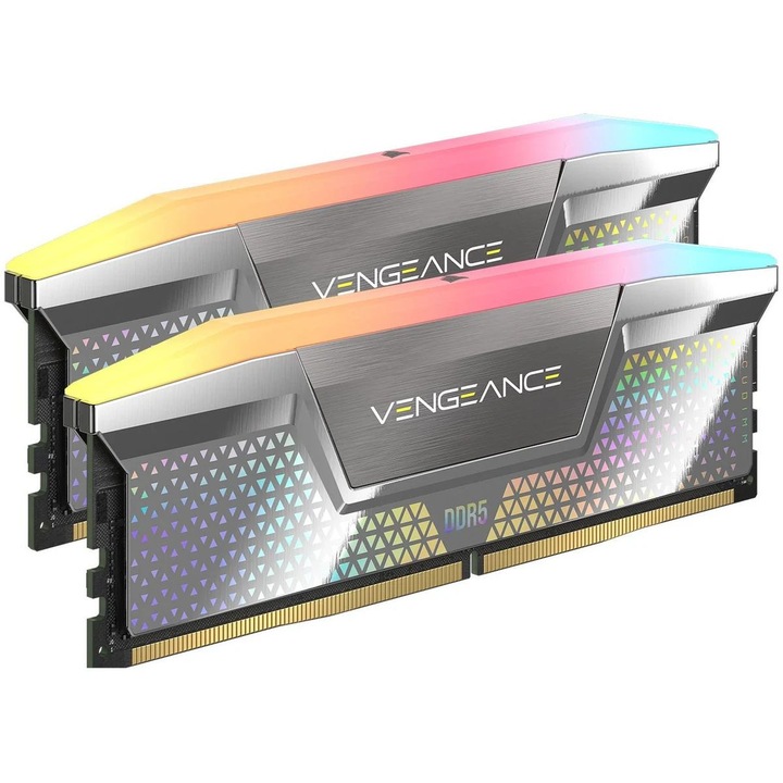 Memorie RAM Corsair Vengeance RGB 48GB DDR5 8000MHz Set (2x24GB), Silver