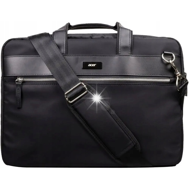 Geanta laptop 14", Acer Essential ABG144, neagra, 36.5x5.5x27cm, cu curea pentru carucior