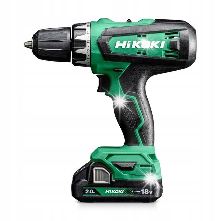 Акумулаторна бормашина Hikoki DS18DJL, 2 батерии 1,5Ah, 18V, 53Nm, 213мм