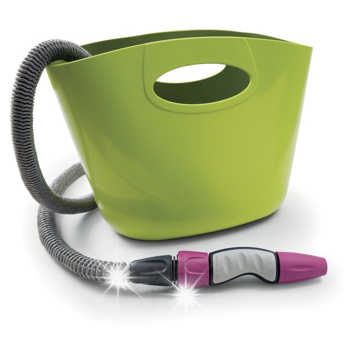 Разтегателен градински маркуч 5-15 м, лек, зелен, Ceramicus