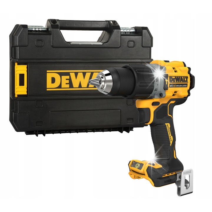 Акумулаторна бормашина/винтоверт DeWALT, 18V 90Nm, без батерия, 2 скорости, LED, 164мм