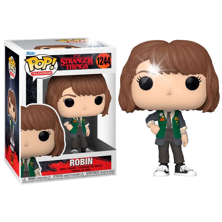 Фигурина Funko Pop 1244 Robin Stranger Things, 10см, от винил, колекционерски комплект