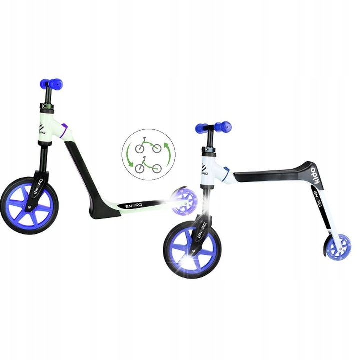 Kido 2 az 1-ben roller, kék, mérete 74x68x33cm, 3 éves kortól