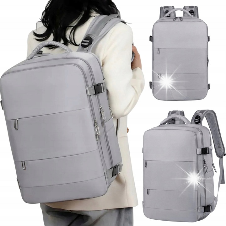 Rucsac Artnico 40x20x25 cm, két rekeszes, vízálló, szürke