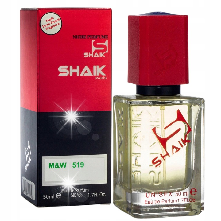 Férfi parfüm, Shaik 519, 50ml, orientális, ásványi és fűszeres jegyek