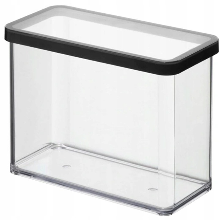 Cutie alimentara Rotho LOFT set 2.1L, 20x10x14.2cm, negru/transparent