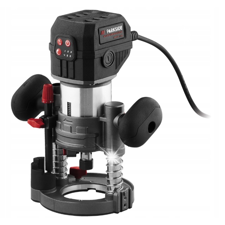 Мултифункционална фреза Parkside 710 W, 3 в 1, 10000-34000 об/мин, 195x105x75мм, пълен комплект