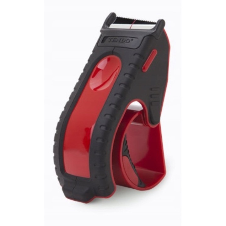 Dispenser Pentru Banda Adeziva, Negru, Material Plastic, Durabil, Multifunctionala, Usoara, Lama Inlocuibila, Functie De Oprire, Forma Ergonomic, 50 x 0.5 x 0.1 kg, Rosu