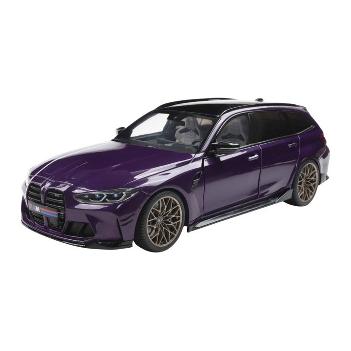 Autómodell BMW M3 Touring Performance Parts-szal, Twilight Purple Pearl Metallic, 2024, 1:18, Solido