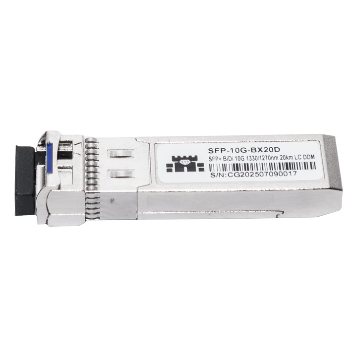 Модул трансивър SFP+ 10G SFP-10G-BX20D, 1330/1270nm, 20км, LC симплекс, DDM