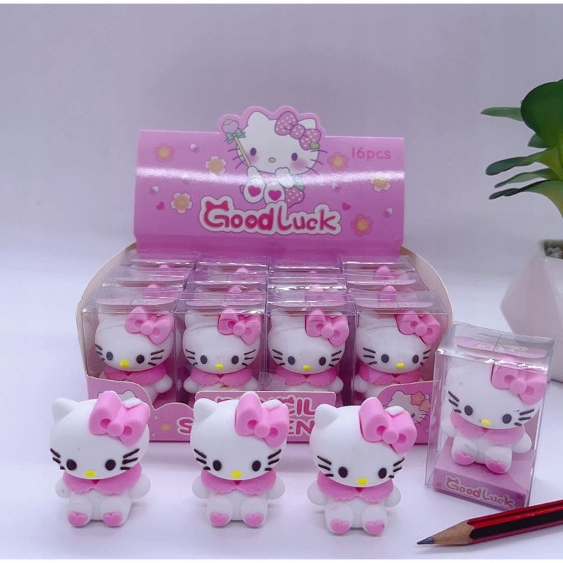 Ascutitoare Hello Kitty roz, dimensiuni 6x4cm, material plastic