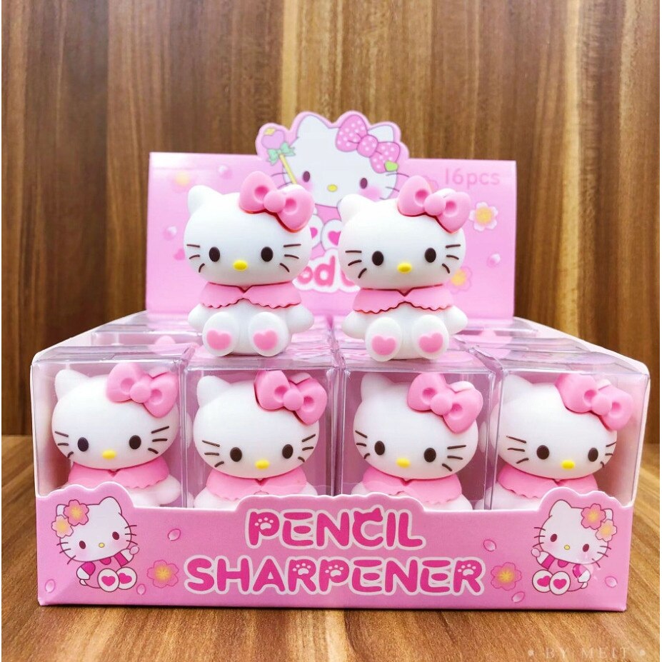 Ascutitoare Hello Kitty roz, dimensiuni 6x4cm, material plastic