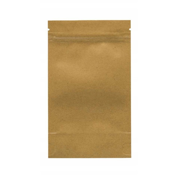 Set Pungi Pentru Alimente Sigilate, Neopren, Flexibile Si Rezistente, Inchidere Cu Fermoar, Folie Bopp 12 Μm, Hartie 50 g/M², 13 x 22.5 x 7 cm, Maro, 100 Buc