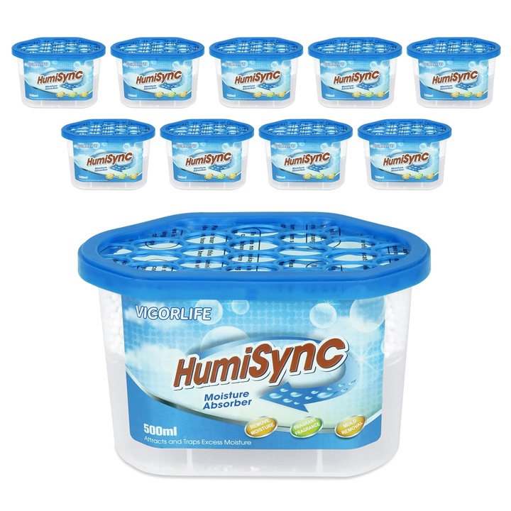 Páramentesítő, VigorLife, 10 dobozos csomag, 500 ml, Kék
