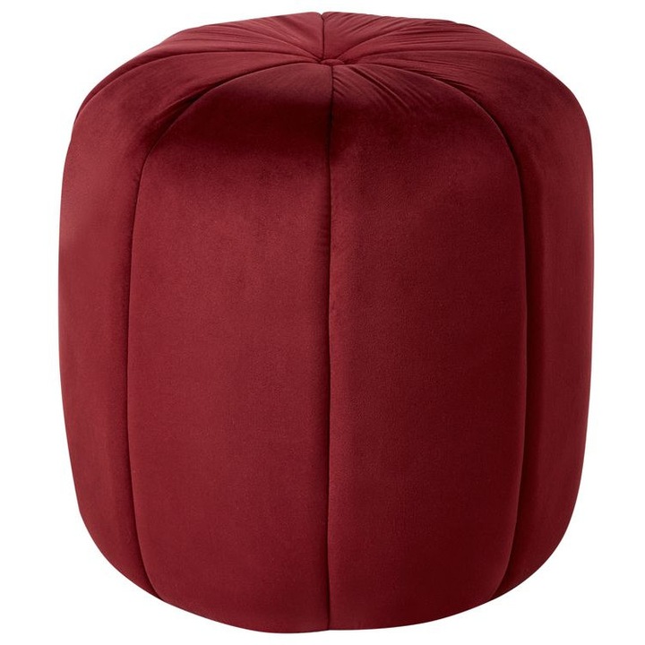 Puff Selby Bársony Sötétpiros