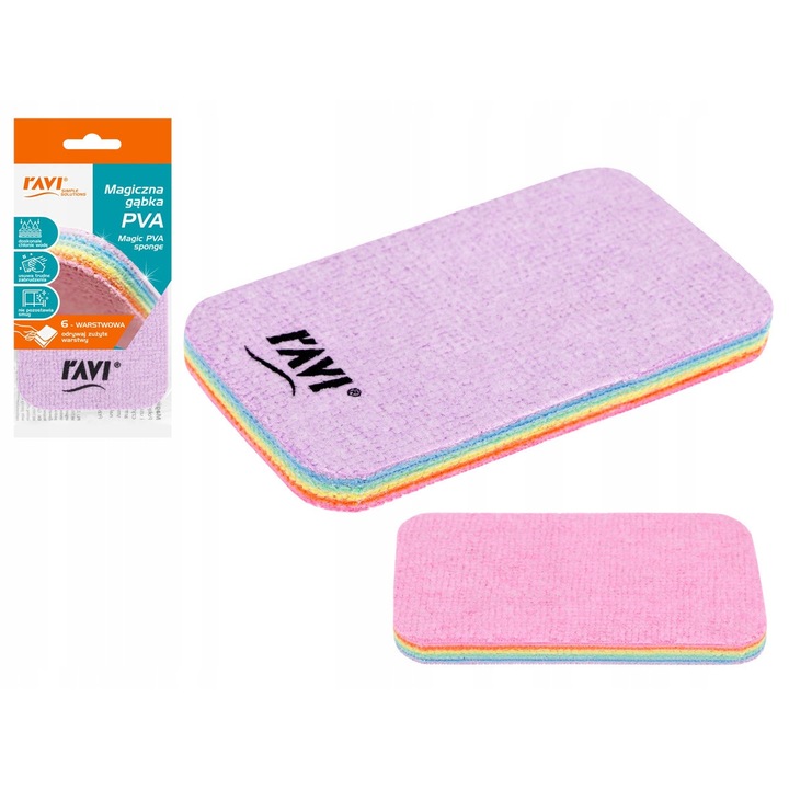Burete de curățenie PVA Ravi 6 straturi, absorție excelentă, set 1 bucata