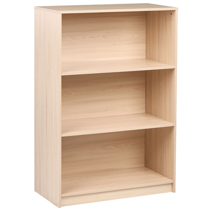 Biblioteca cu 3 rafturi Zehna 117 cm Maro deschis