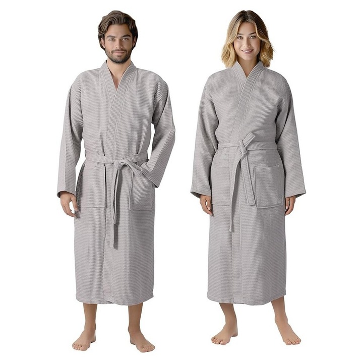 Halat baie unisex, gri, marime 3XL, HOMELEVEL