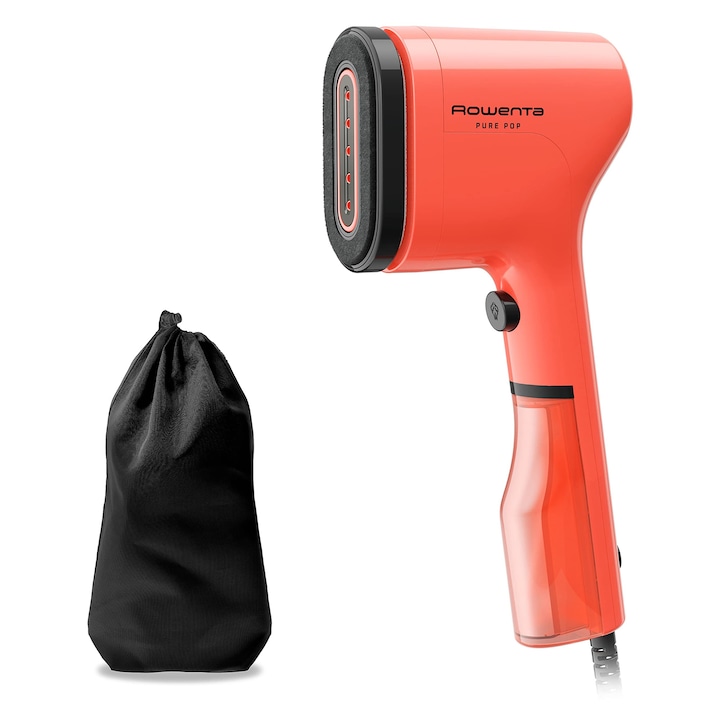 Perie cu abur Rowenta Pure Pop DR2022, 1300 W, debit de abur 20 g/min, design de călătorie, culoare coral