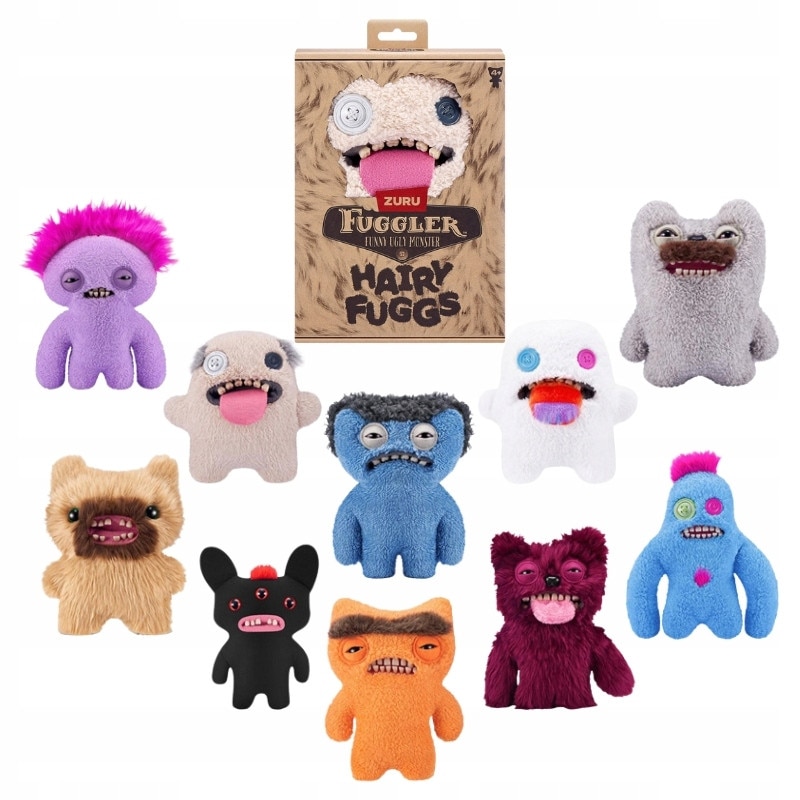 Set Monstrut De Plus Fuggler Hairy Fuggs, Eticheta De Colectie
