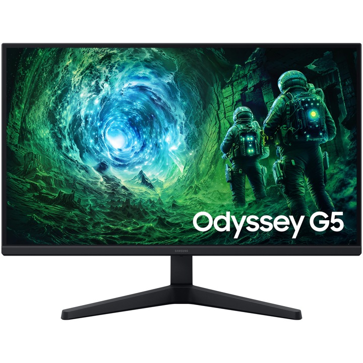 Samsung Odyssey G5 gaming monitor, 27", QHD (2560 x 1440), IPS, 200Hz, 1ms(GTG), HDR10, FreeSync Premium, 2 x HDMI, DisplayPort, fekete