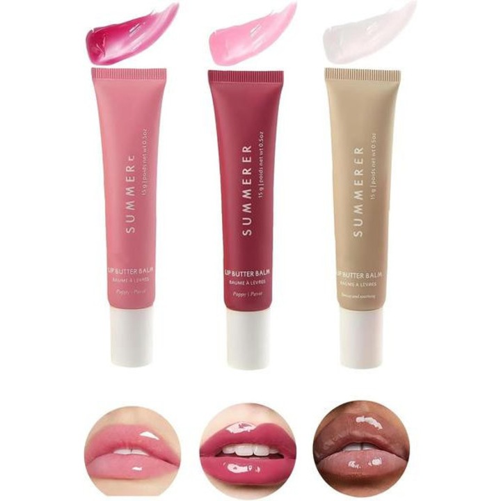 3 buc balsam de buze, balsam de buze potrivit pentru rutina zilnica, birou, ingrijire de noapte, zile reci, zboruri lungi, dimineata