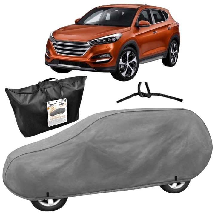 Husa auto protectie exterioara pentru HYUNDAI Azilo Pro Armor SUV L, Impermeabil, gros, cu 4 straturi, Lungime: 430–460 cm Inaltime: 146–156 cm