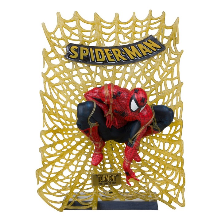 Figurina PVC Spider-Man 1/6 (Editia Aurie) 15 cm - set cu re-print comic McFarlane Toys, multicolor