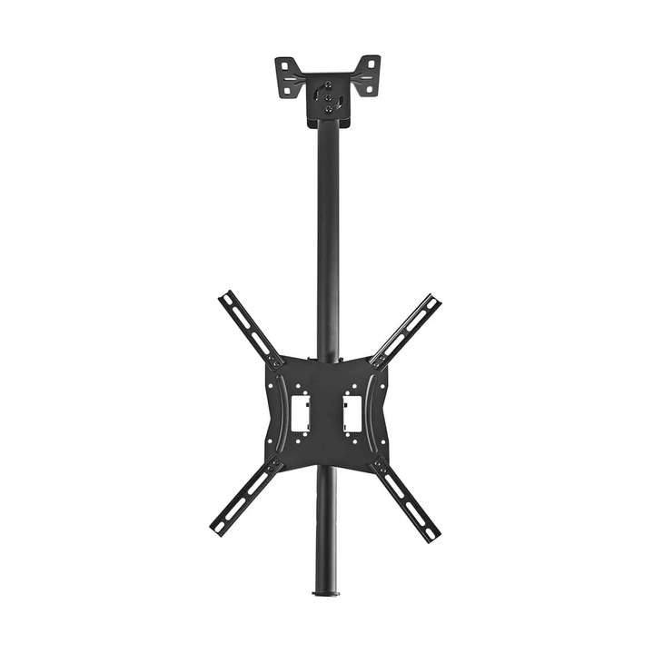 Напълно подвижна стойка за таван за телевизор, 26-42", Максимално поддържано тегло на екрана: 20 кг, Накланяща се, Въртяща се, Минимално разстояние от тавана: 716 мм, Максимално разстояние от тавана: 1160 мм, 1 точка(и) на завъртане, Стомана, Черен