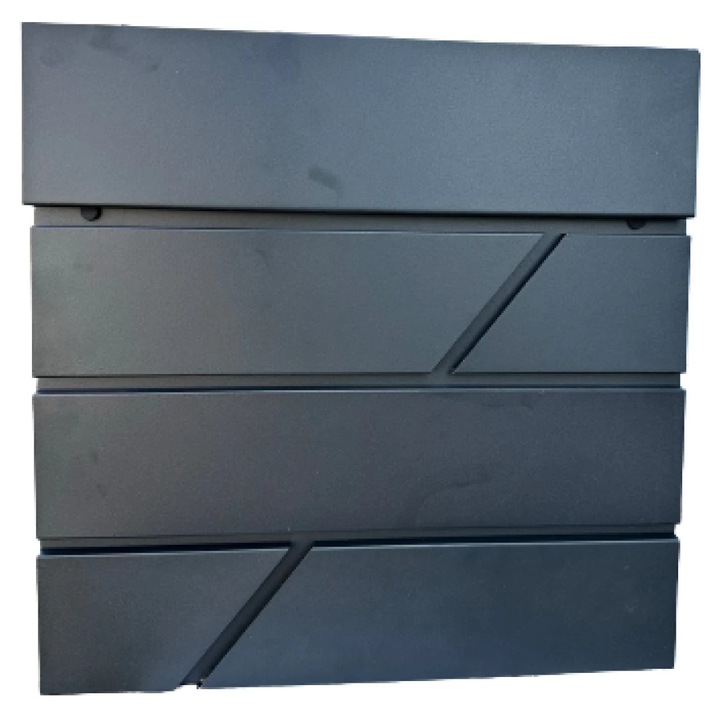 Cutie Poștală Otel Zincat, Design Modern, Gri Antracit, 370x370x105mm