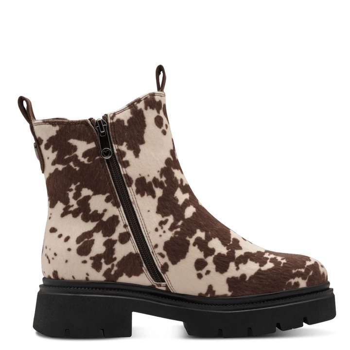 Ghete dama Marco Tozzi, piele ecologica, maro, 4, Maro