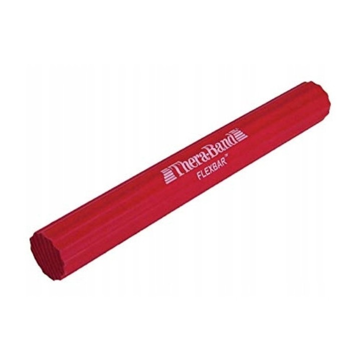 Valec elastic Thera-Band, roșu, 30x3.5cm, rezistență medie 4.5 kg