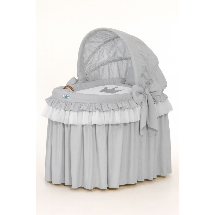 Бебешко легло My Sweet Baby, ратан, сиво