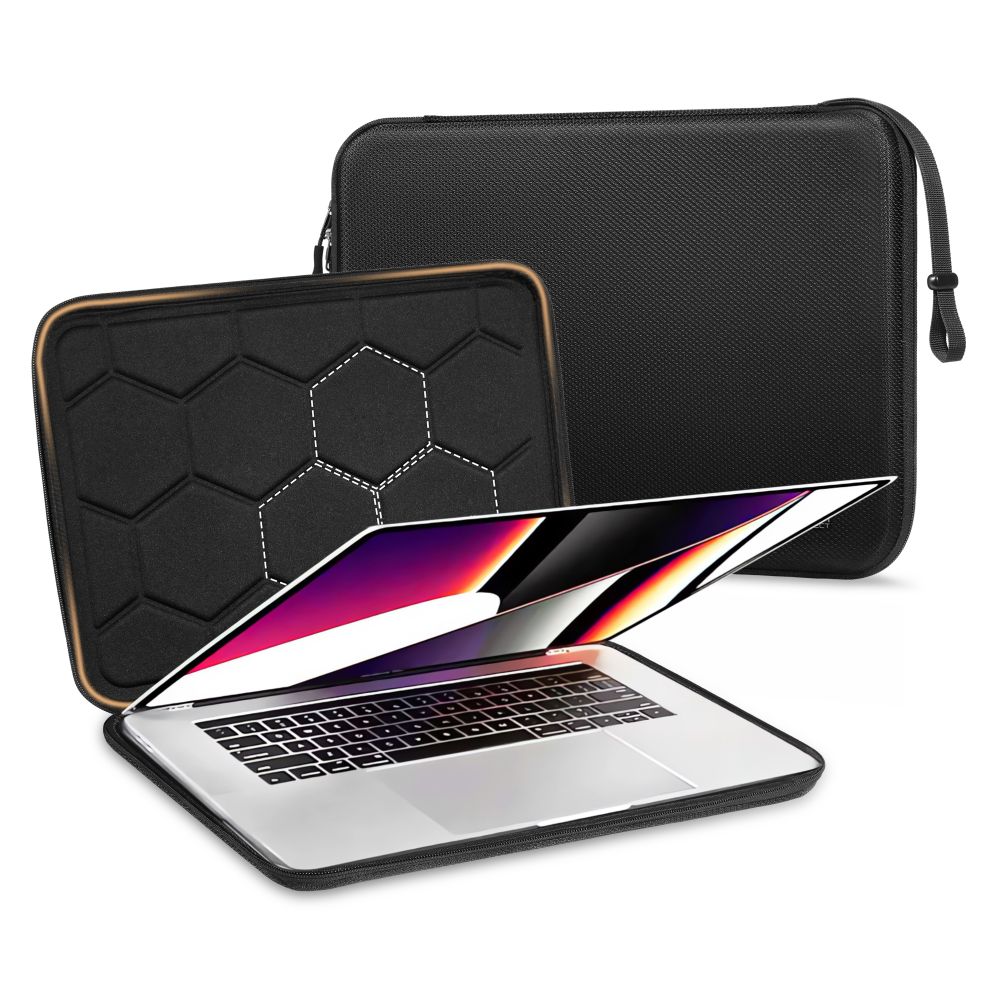 Husa Tech-Protect Hardpouch compatibila cu laptop 16 inch, Negru