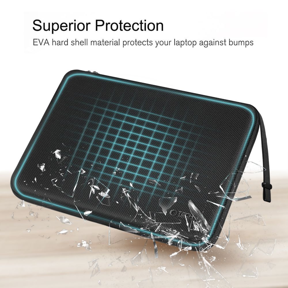 Husa Tech-Protect Hardpouch compatibila cu laptop 16 inch, Negru