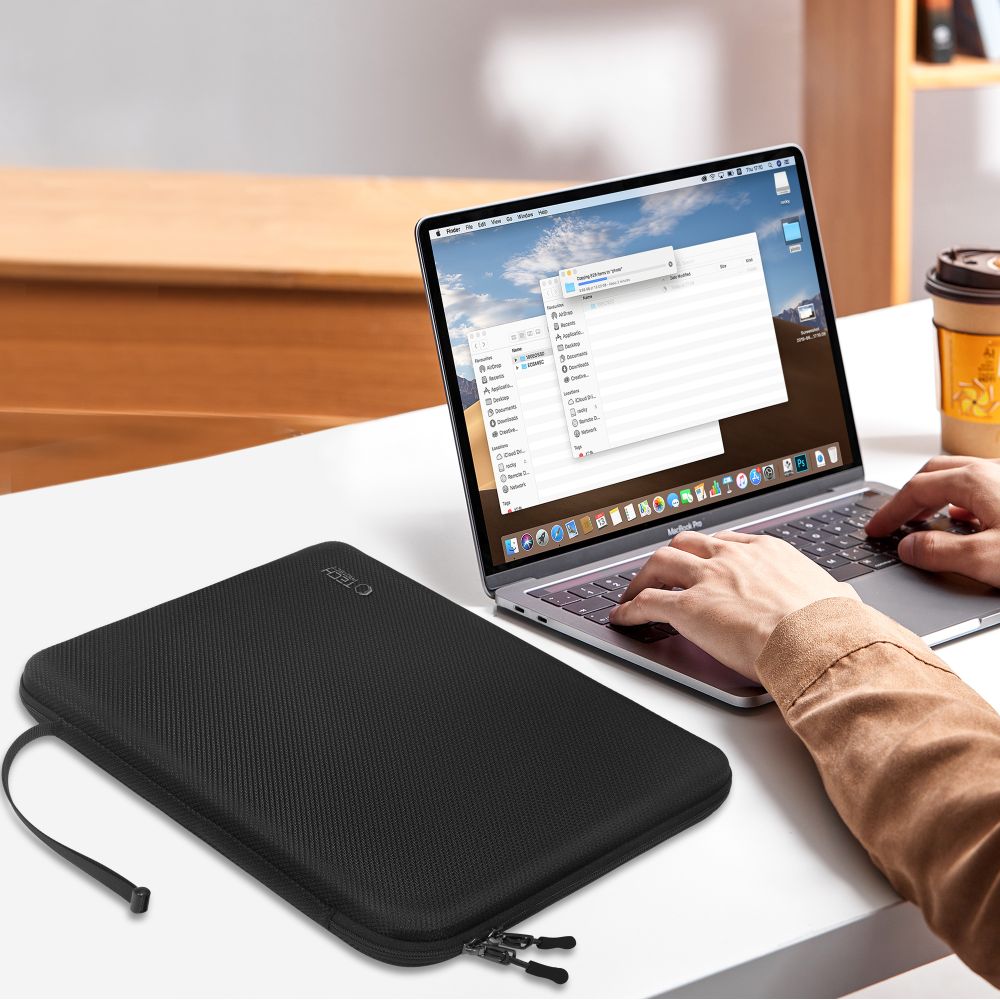 Husa Tech-Protect Hardpouch compatibila cu laptop 16 inch, Negru